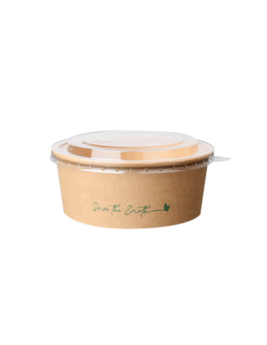 Ensaladera kraft con tapa 750ml (200Uds)