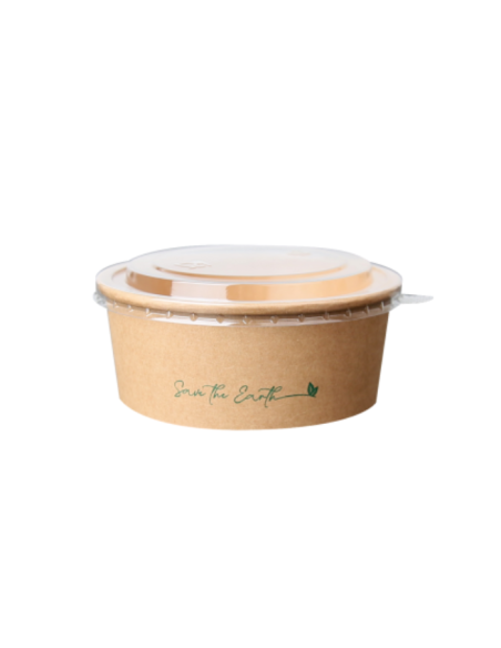 Ensaladera kraft con tapa 750ml (200Uds)