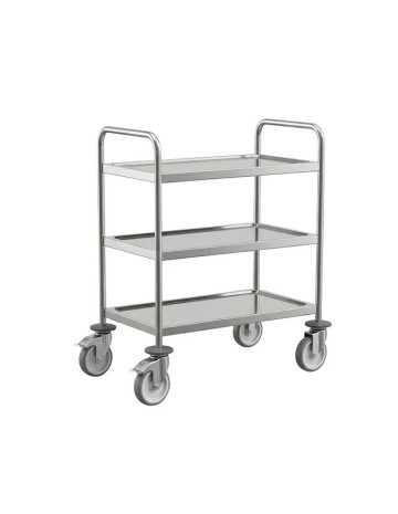 Carro servicio 3 niveles inox 101,5x98x58cm - Pujadas