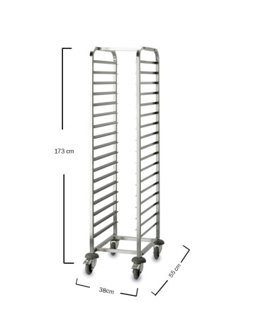 Carro Portabandejas 38x55x173cm - Lacor 2