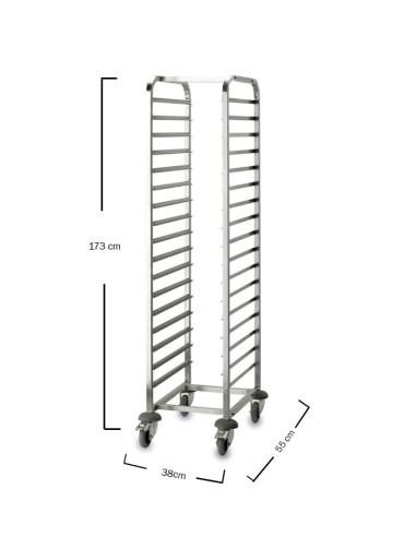 Carro Portabandejas 38x55x173cm - Lacor