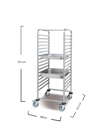 Carro para Cubetas GN 2/1 66x75,5x171cm- Pujadas 2