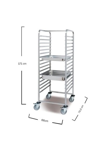 Carro para Cubetas GN 2/1 66x75,5x171cm- Pujadas