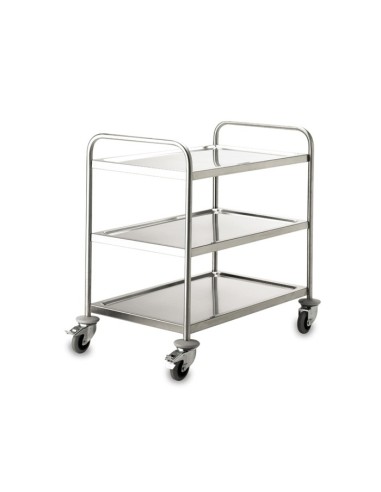 Carro de Servicio 3 Niveles Inox 82x64,5x94,5cm - Lacor