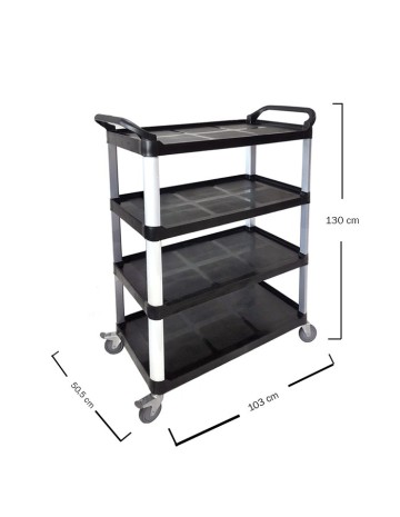Carro de Servicio 4 Niveles PP 103x50,5x130cm - Lacor 2
