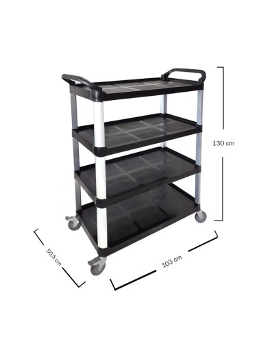 Carro de Servicio 4 Niveles PP 103x50,5x130cm - Lacor