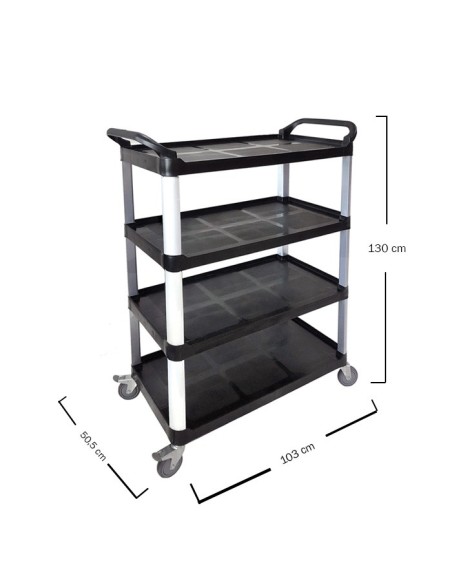 Carro de Servicio 4 Niveles PP 103x50,5x130cm - Lacor