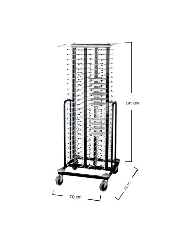 Carro Portaplatos 70x70x195 cm - Lacor 2