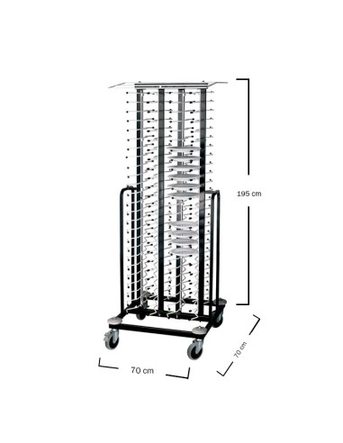 Carro Portaplatos 70x70x195 cm - Lacor