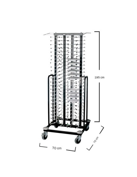 Carro Portaplatos 70x70x195 cm - Lacor