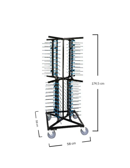 Carro Portaplatos Black 58x58x174,5 cm - Lacor