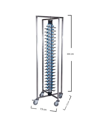 Carro Portaplatos Inox 73x73x191cm - Lacor