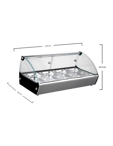 Vitrina Térmica con Cubetas 113 x 42 x 33,5cm - Lacor 2