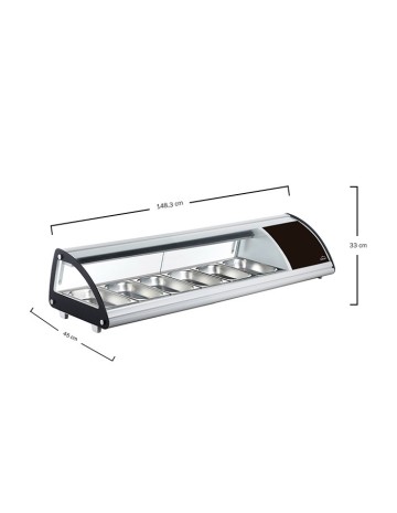 Vitrina Refrigerada con Cubetas 148,3x45x33cm - Lacor 2