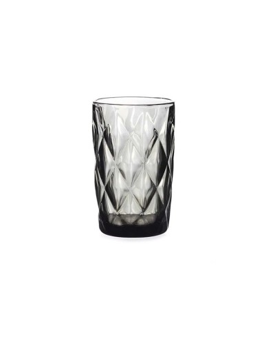 Vaso Alto Vidrio Relieve VINTAGE Gris 35cl - Muñoz Bosch