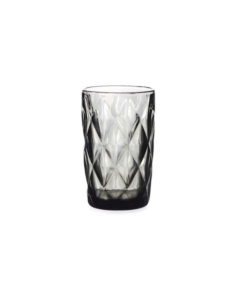 Vaso Alto Vidrio Relieve VINTAGE Gris 35cl - Muñoz Bosch