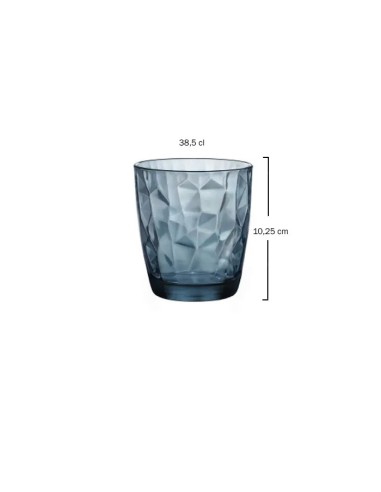 Vaso azul 38,5cl DIAMOND de Vajilla LLorca (6uds)