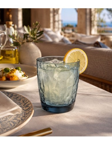 Vaso azul 38,5cl DIAMOND de Vajilla LLorca (6uds)
