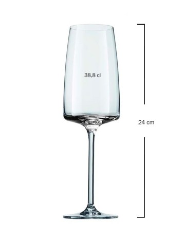 Copa de vino espumoso 38,8cl. “SENSA” (6uds) Light and Fresh: Sparkling de Schott Zwiesel 2