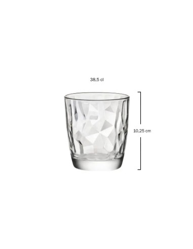 Vaso de Cristal Diamond 38,5cl - Bormioli Rocco (6uds)