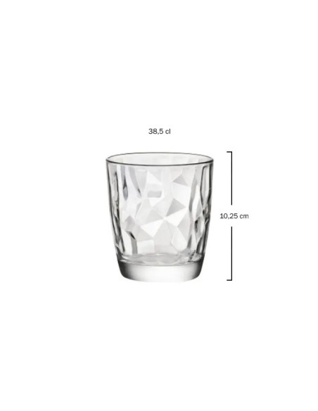 Vaso de Cristal Diamond 38,5cl - Bormioli Rocco (6uds)