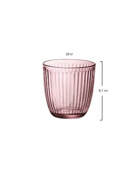 Vaso Line Rosa 29cl de ADI (6Uds)