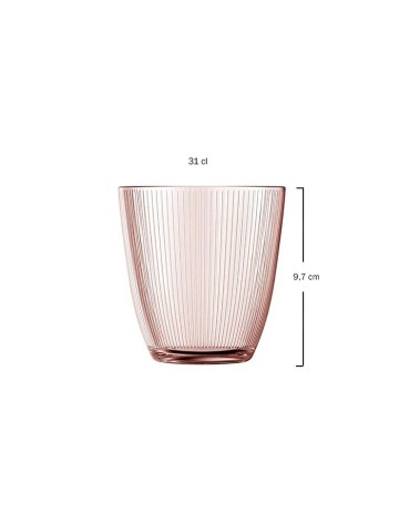 Vaso rosa alto 31cl Stripy de ADI (6Uds) 2