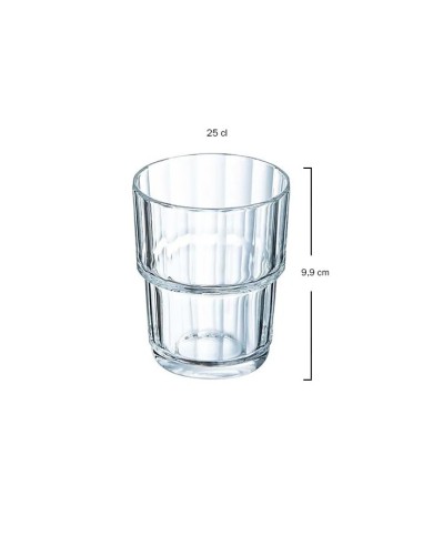 Vaso de Cristal Multiusos Noruega 25cl - Arcoroc (6Uds)