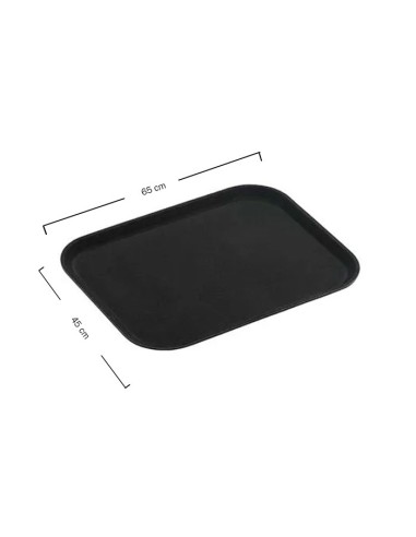 Bandeja camarero antideslizante Fiberglass 45x65cm Negro Soler Hispania