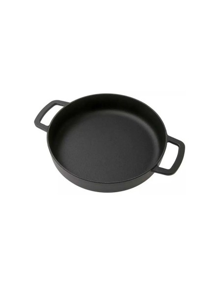 Cacerola baja hierro fundido negro de Irual