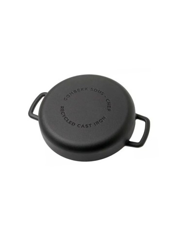 Cacerola baja hierro fundido negro de Irual