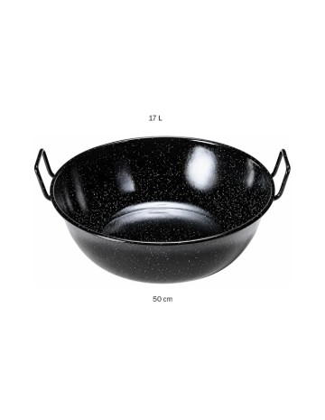 Sartén honda esmaltada c/asas 50cm 2