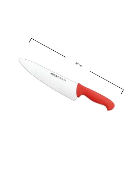 Cuchillo cocinero 25cm rojo de Arcos