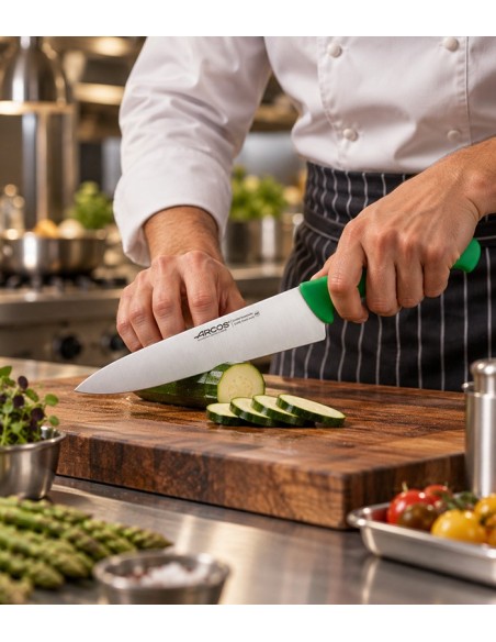 Cuchillo cocinero 25cm verde de Arcos