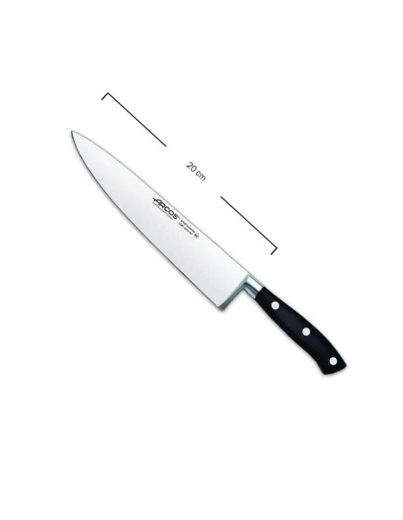 Cuchillo cocinero negro 20cm Riviera de Arcos