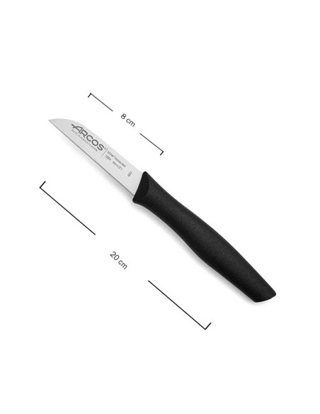 Cuchillo mondador negro Nova de Arcos