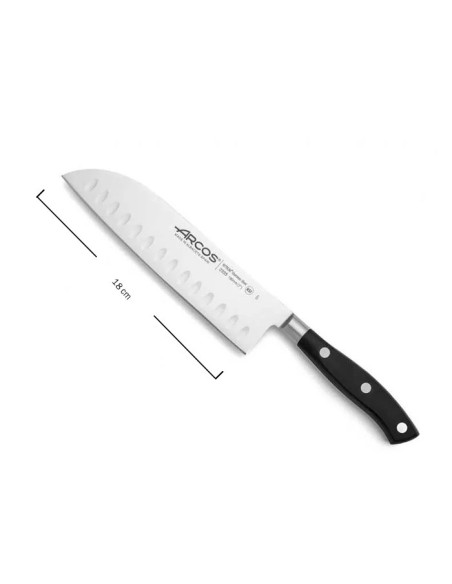 Cuchillo Riviera Santoku negro 18cm de Arcos
