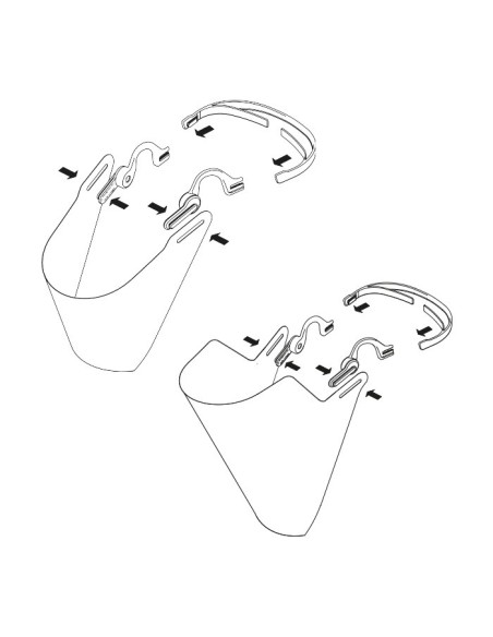 Pantalla visera Safe Smile (2 pantallas + diadema)