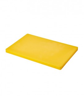 Tabla de corte con pies de silicona amarilla