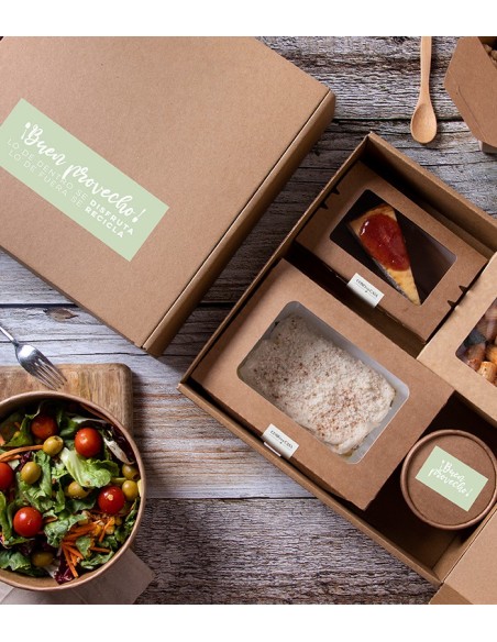 Caja kraft take away automontable (600uds)