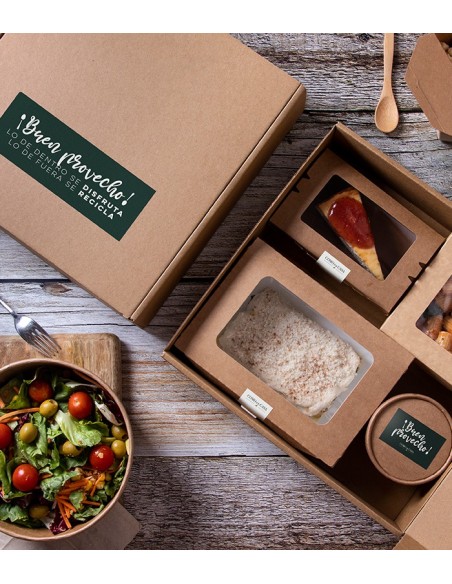 Caja kraft take away automontable (600uds)