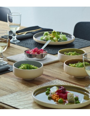 Plato llano redondo gris Ø27cm "NARA" (6uds)