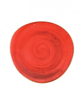 Plato llano irregular rojo Ø26,5cm "COLORS" (24uds)