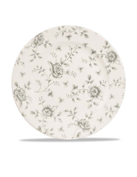 Plato chintz 27,6cm "Vintage Prints Grey Rose" (6uds)