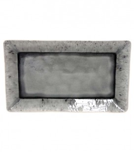 Bandeja rectangular gris 40,4x24cm MADEIRA" (1ud)"