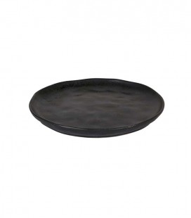 Plato redondo stoneware negro Ø21x2cm SUCRO" (6uds)"