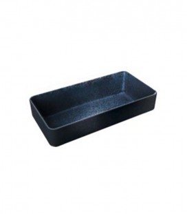 Bol hondo rectangular negro 18x9cm “NARA” (6ud)