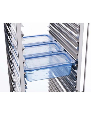 Carro para cubetas GN 18 guías 55x38x175cm