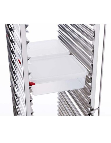 Carro para cubetas GN 18 guías 55x38x175cm