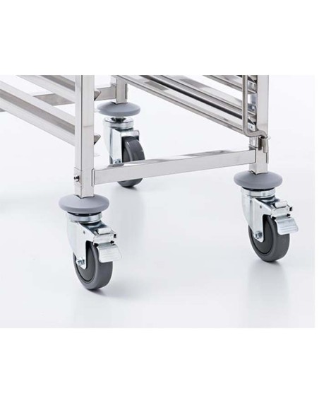 Carro para cubetas GN 18 guías 55x38x175cm